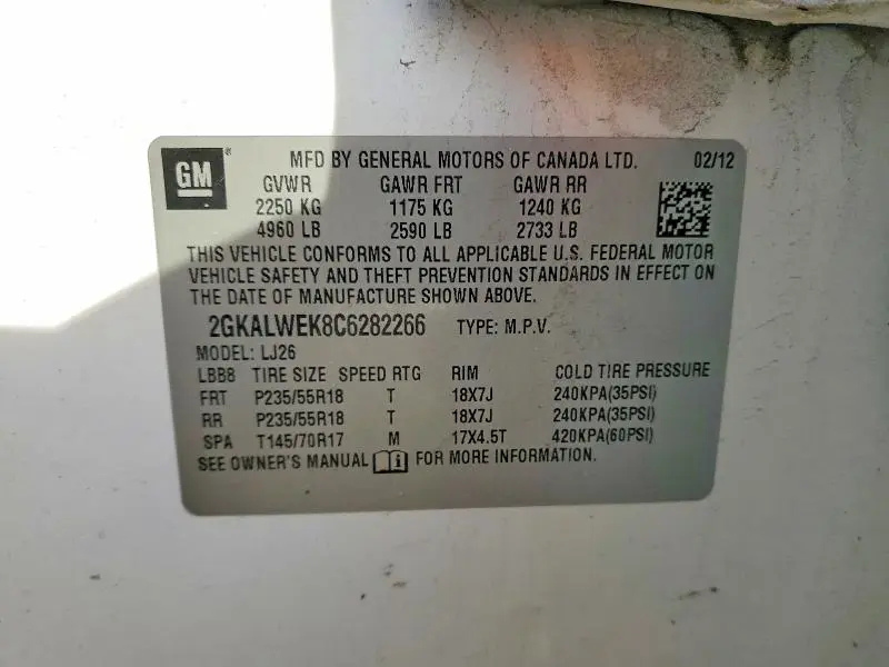 2012 GMC TERRAIN SLT  