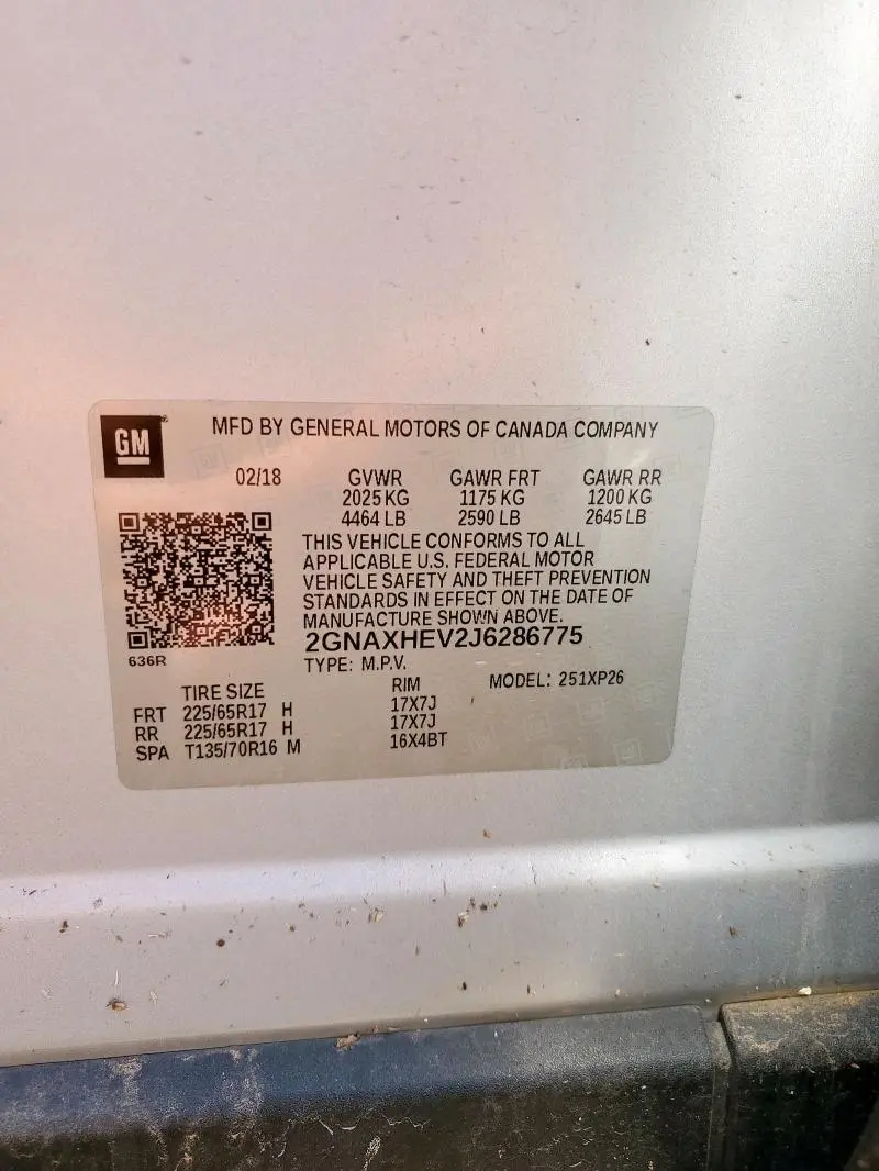 2018 CHEVROLET EQUINOX LS