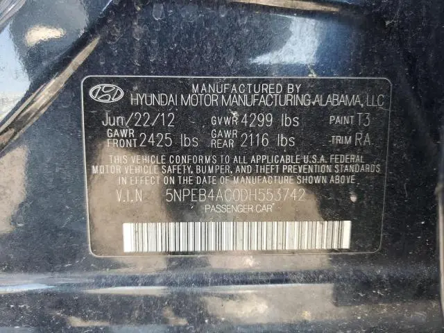 2013 HYUNDAI SONATA GLS  