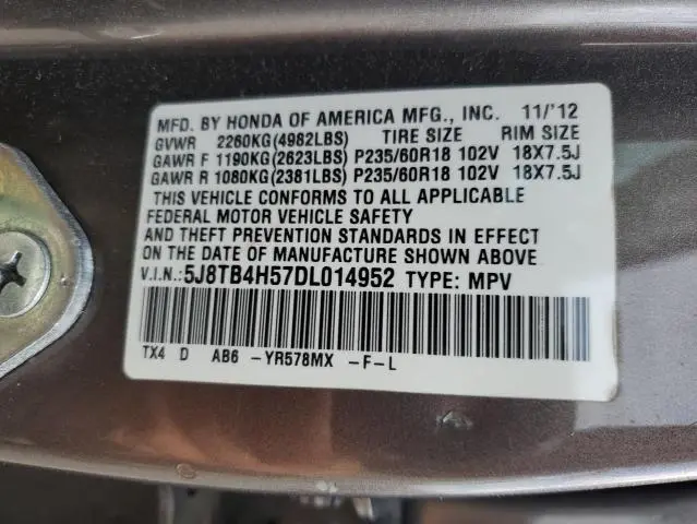 2013 ACURA RDX TECHNOLOGY  