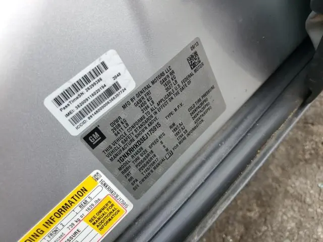 2014 CHEVROLET TRAVERSE LT  