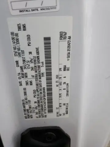 2016 FORD F150 SUPER CAB  