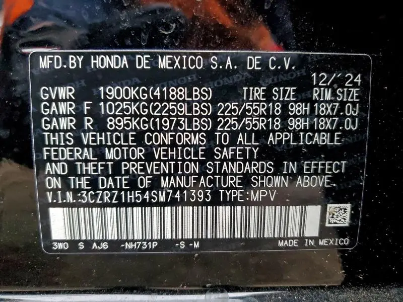 2025 HONDA HR-V SPORT  