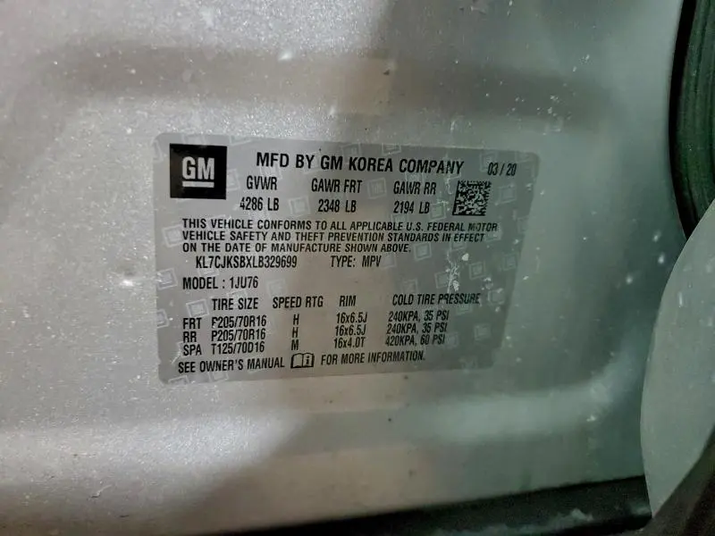 2020 CHEVROLET TRAX LS  