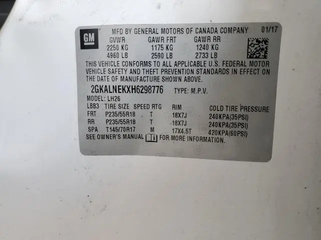 2017 GMC TERRAIN SLE  