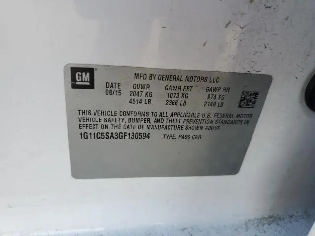 2016 CHEVROLET MALIBU LIMITED LT  