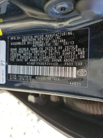 2014 TOYOTA CAMRY L  