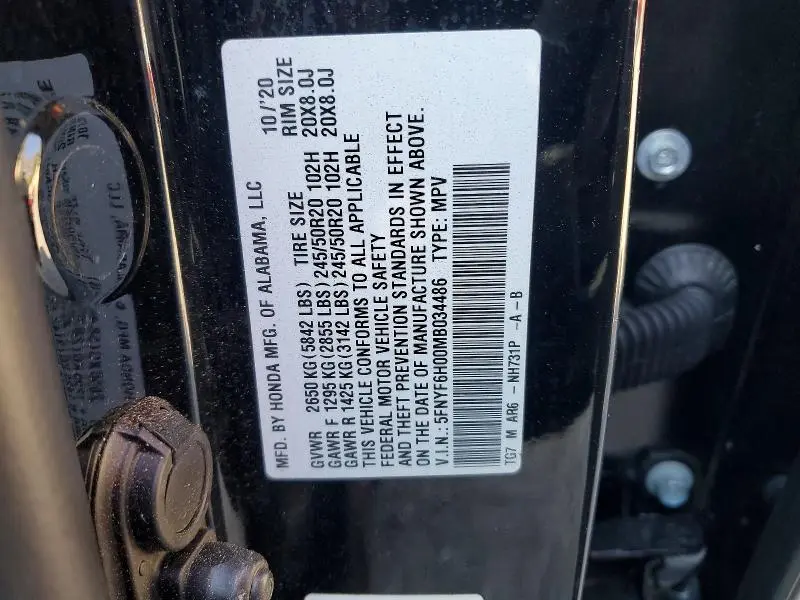 2021 HONDA PILOT ELITE  