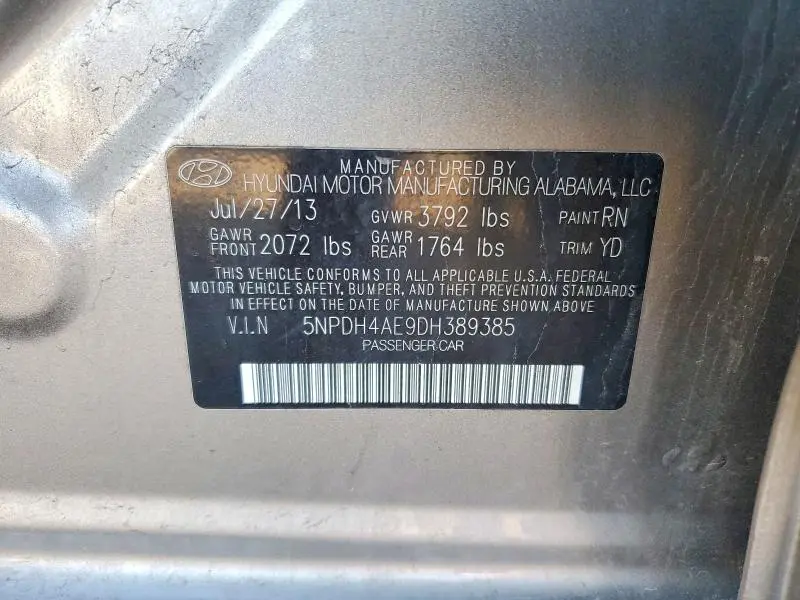 2013 HYUNDAI ELANTRA GLS  