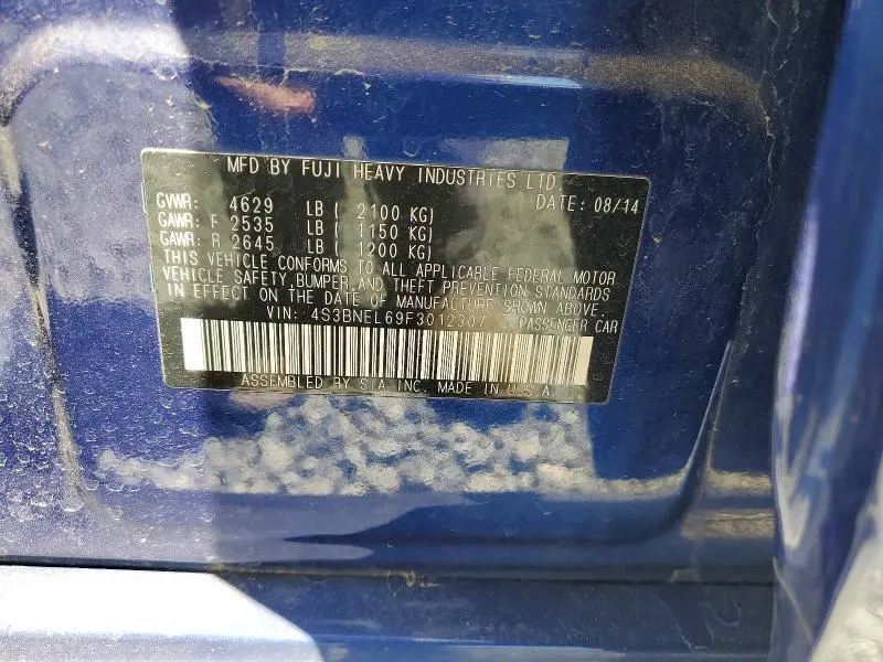 2015 SUBARU LEGACY 3.6R LIMITED  