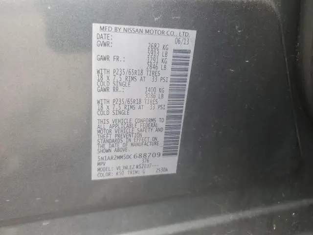 2013 NISSAN PATHFINDER S  