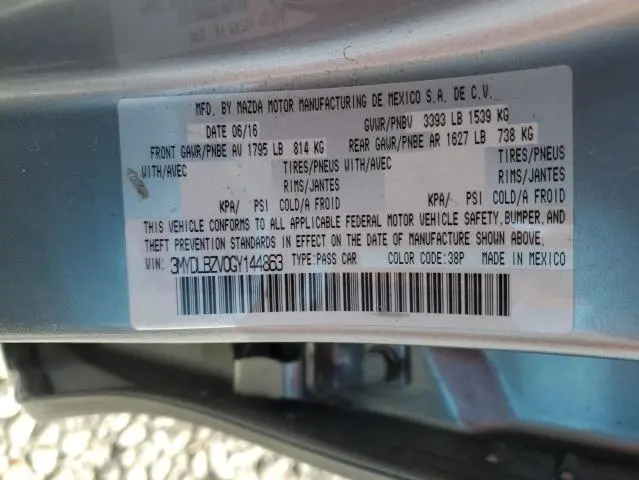 2016 TOYOTA SCION IA   