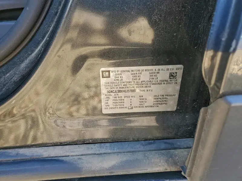 2017 CHEVROLET TRAX 1LT  