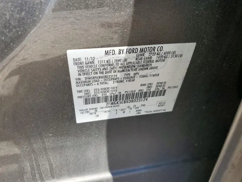 2013 FORD FLEX SEL  