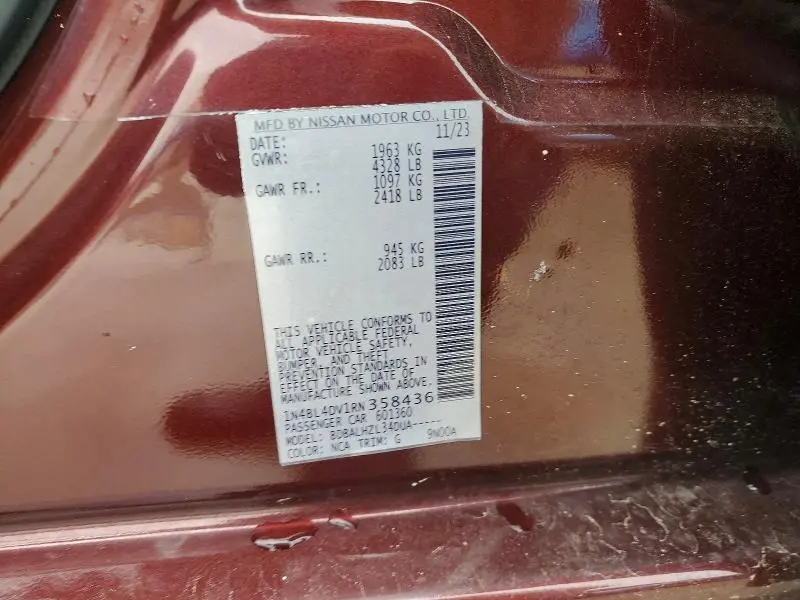 2024 NISSAN ALTIMA SV  