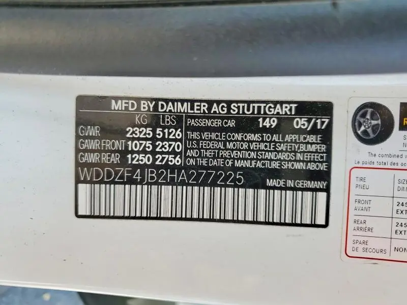 2017 MERCEDES-BENZ E 300  