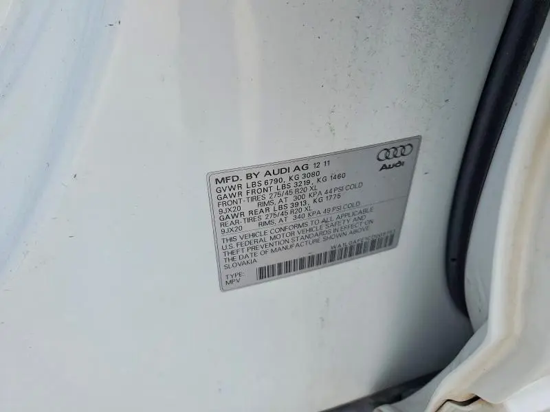 2012 AUDI Q7 PREMIUM PLUS  