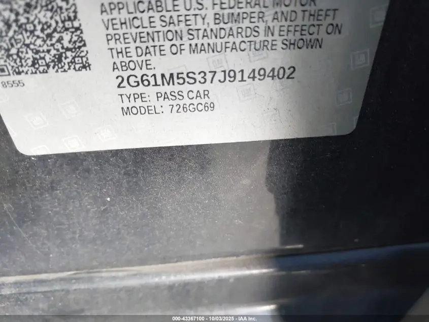 2018 CADILLAC XTS LUXURY