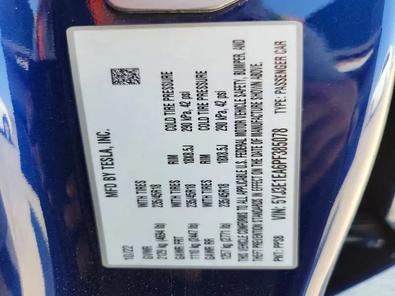2023 TESLA MODEL 3   