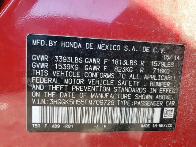 2015 HONDA FIT LX