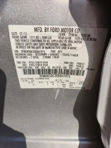 2012 FORD FLEX LIMITED  