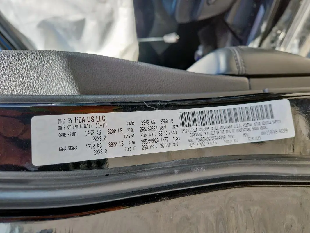 2019 DODGE DURANGO GT  