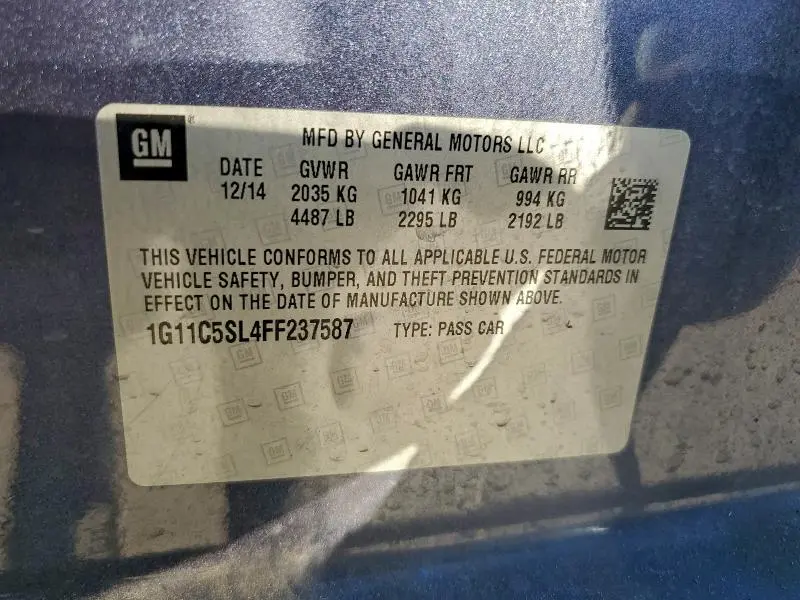 2015 CHEVROLET MALIBU 1LT  