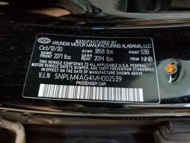 2021 HYUNDAI ELANTRA SEL  