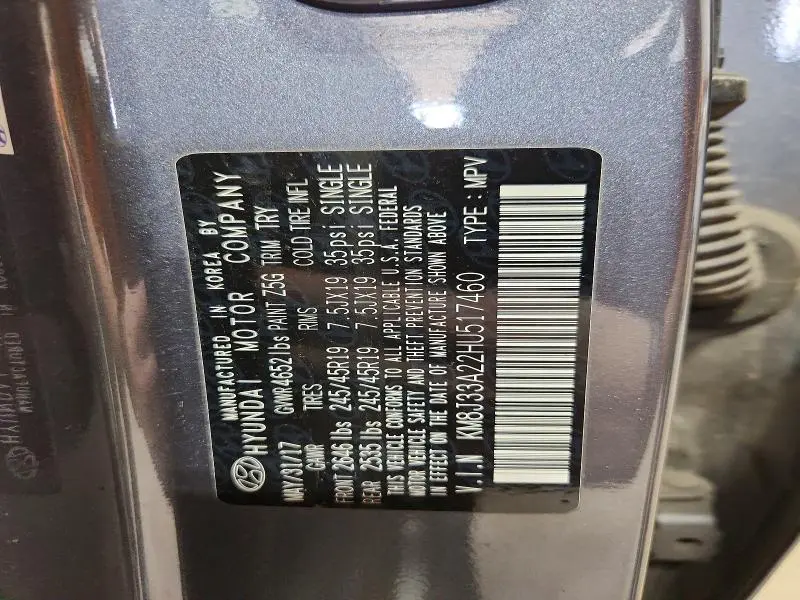 2017 HYUNDAI TUCSON LIMITED  