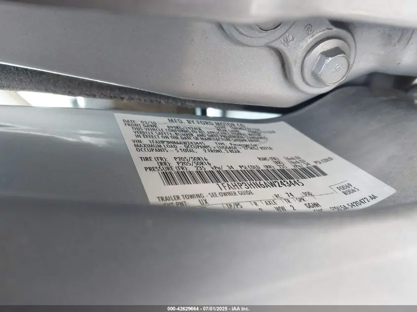 2010 FORD FOCUS SEL