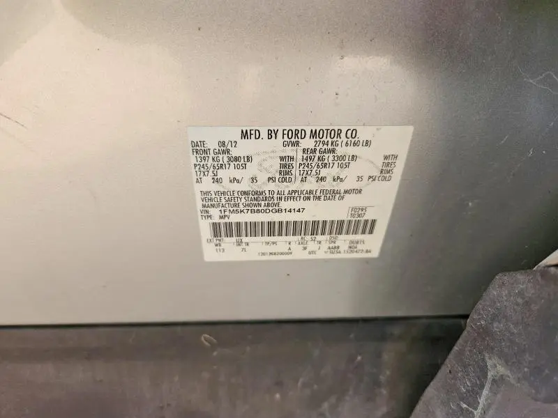 2013 FORD EXPLORER BASE  