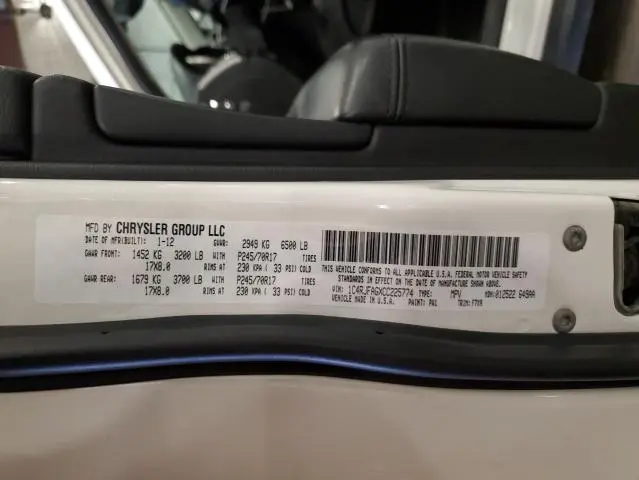2012 JEEP GRAND CHEROKEE LAREDO  