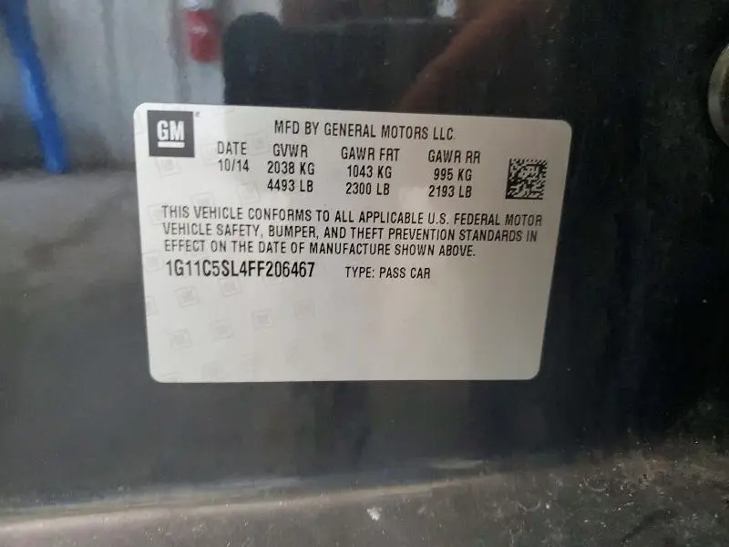 2015 CHEVROLET MALIBU 1LT  