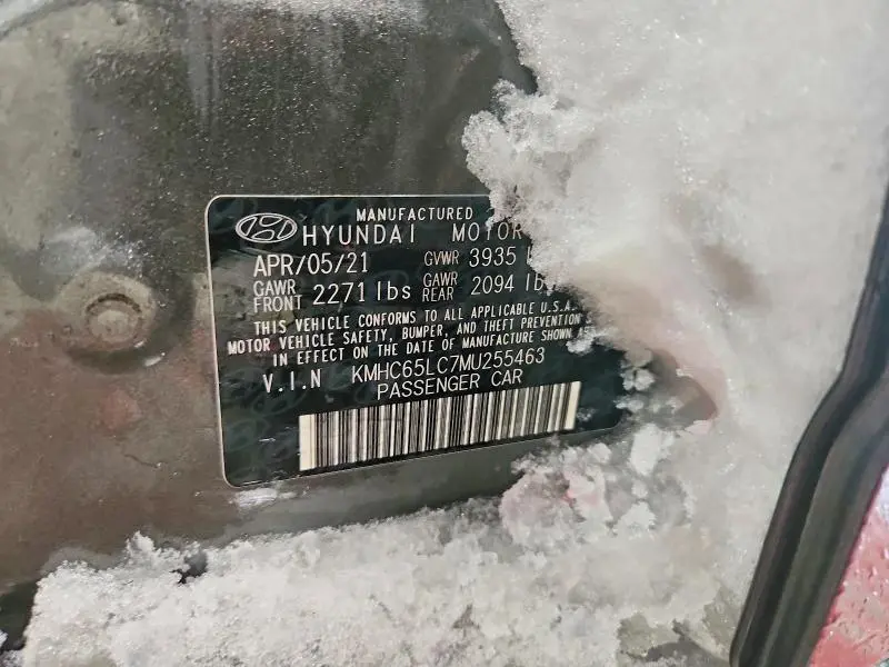 2021 HYUNDAI IONIQ BLUE  