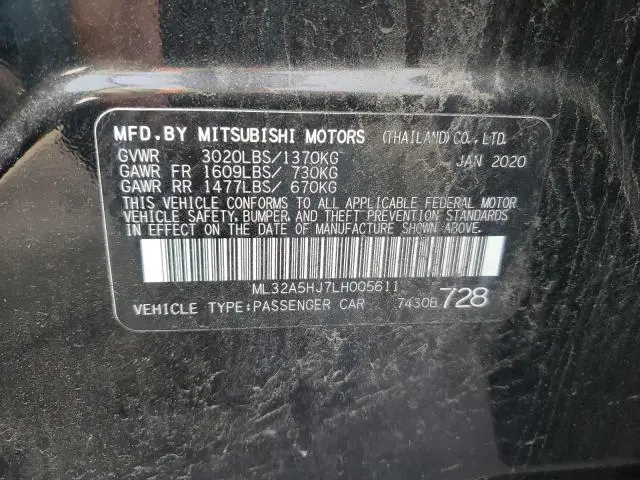 2020 MITSUBISHI MIRAGE LE