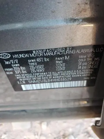 2017 HYUNDAI SANTA FE SPORT   