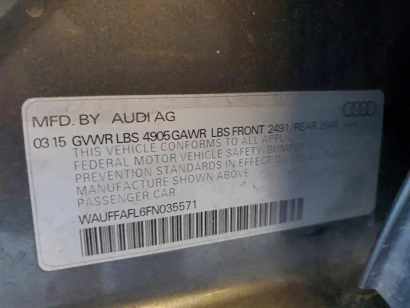 2015 AUDI A4 PREMIUM PLUS  