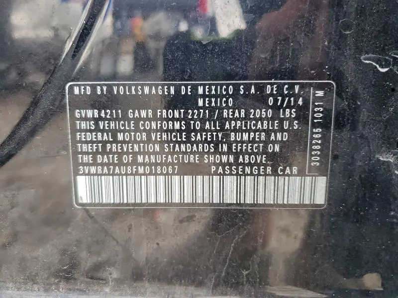 2015 VOLKSWAGEN GOLF TDI  