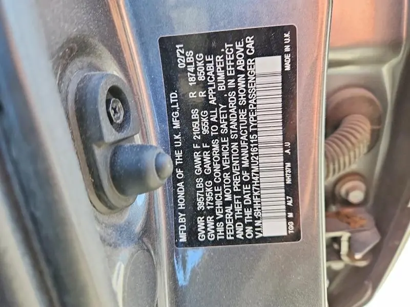 2021 HONDA CIVIC SPORT  
