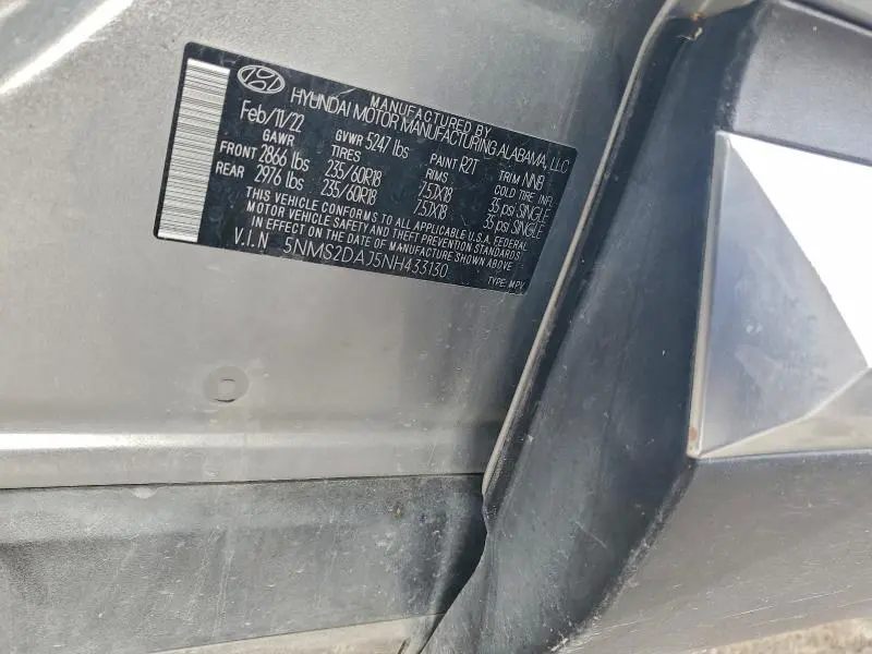 2022 HYUNDAI SANTA FE SEL  