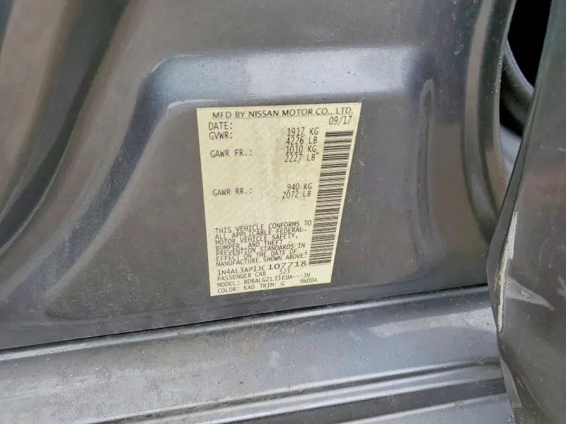 2018 NISSAN ALTIMA 2.5 S  