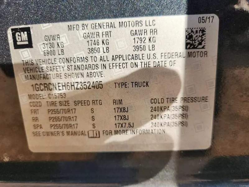 2017 CHEVROLET SILVERADO C1500  