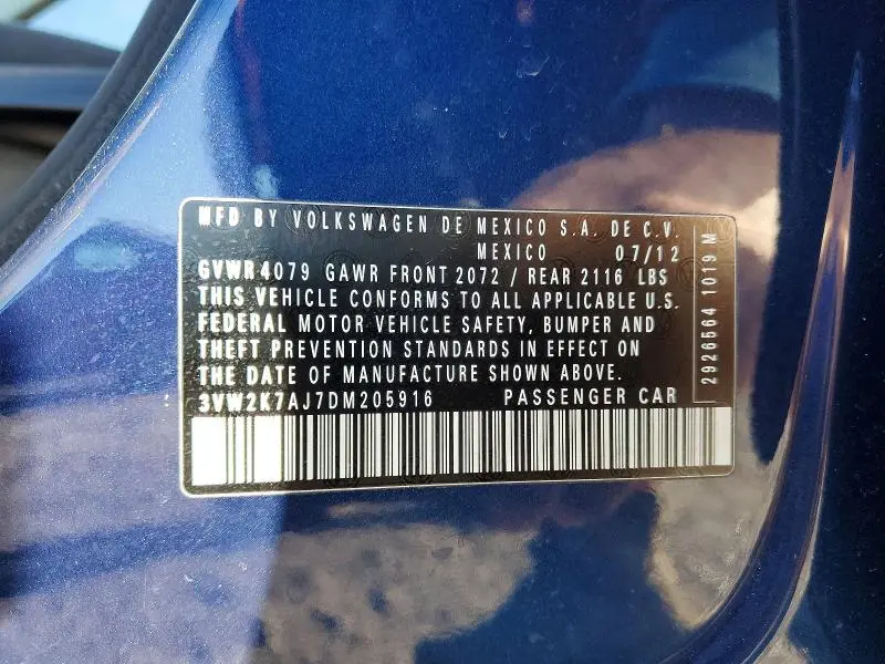 2013 VOLKSWAGEN JETTA BASE  