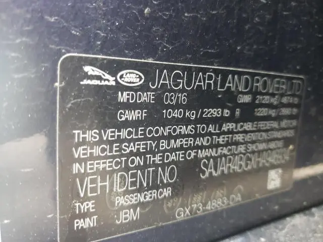 2017 JAGUAR XE   