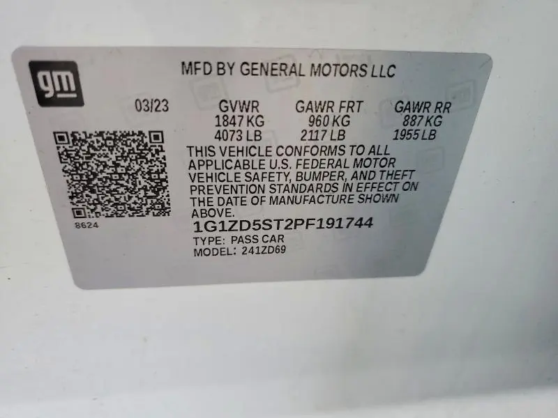 2023 CHEVROLET MALIBU LT  