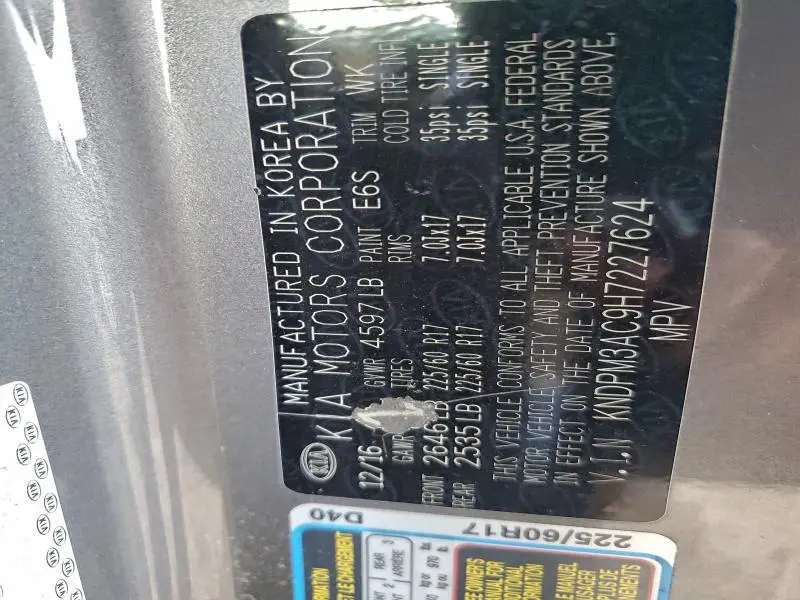 2017 KIA SPORTAGE LX  