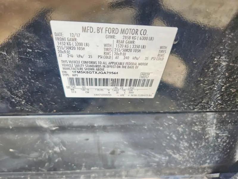 2018 FORD EXPLORER SPORT  