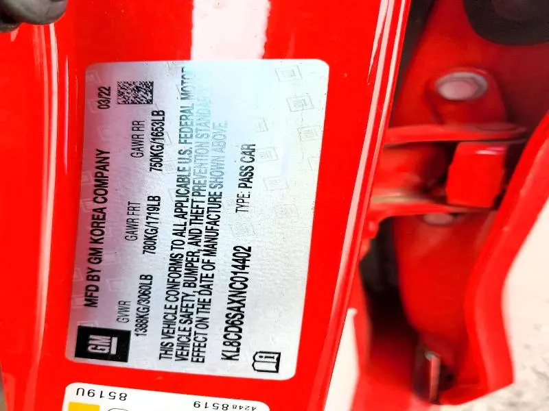 2022 CHEVROLET SPARK 1LT  