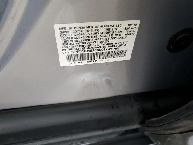 2016 HONDA PILOT EXL