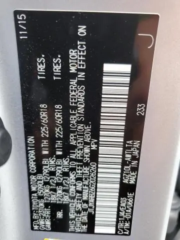 2016 LEXUS NX 200T BASE  